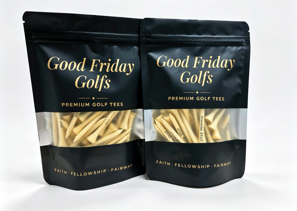 Phil 4:13 & Proverbs 27:17 Golf Tees — 2¾" Bamboo, 50-Count Bag